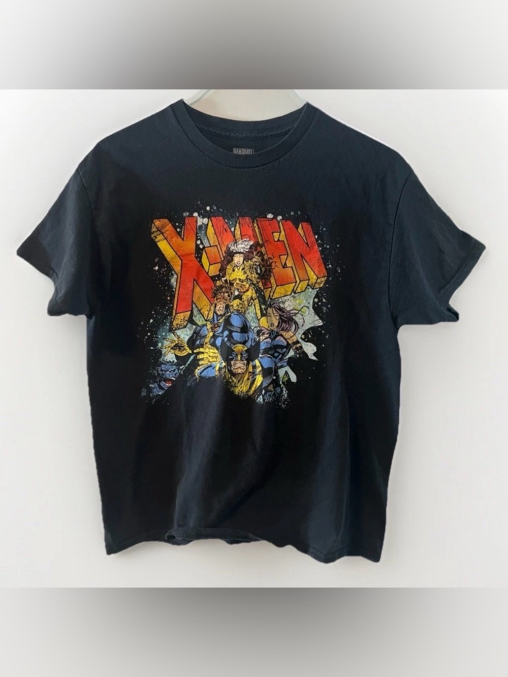Marvel Black Graphic Tee with White Logo